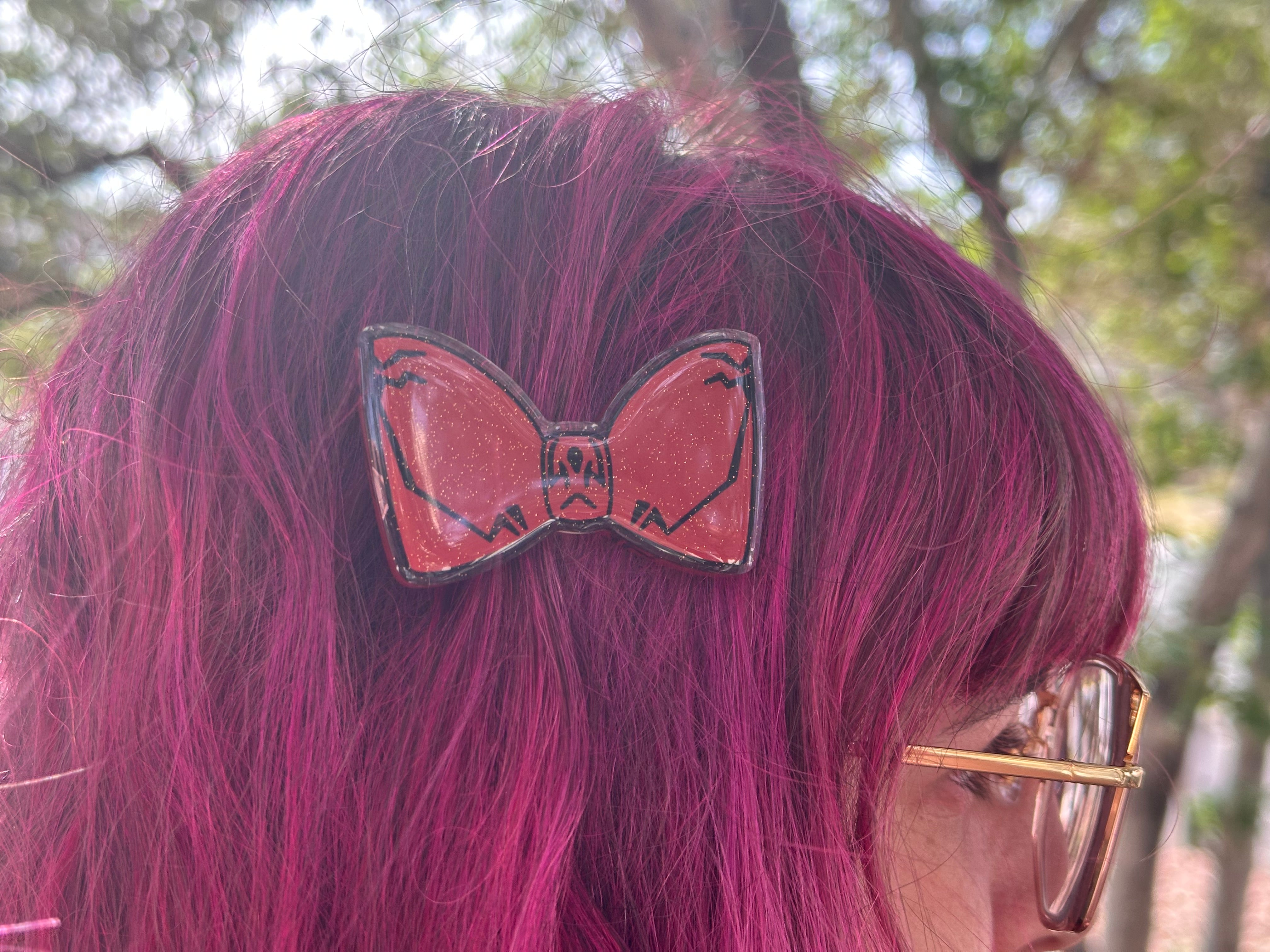 Sukuna Inspired Acrylic Hair Bow