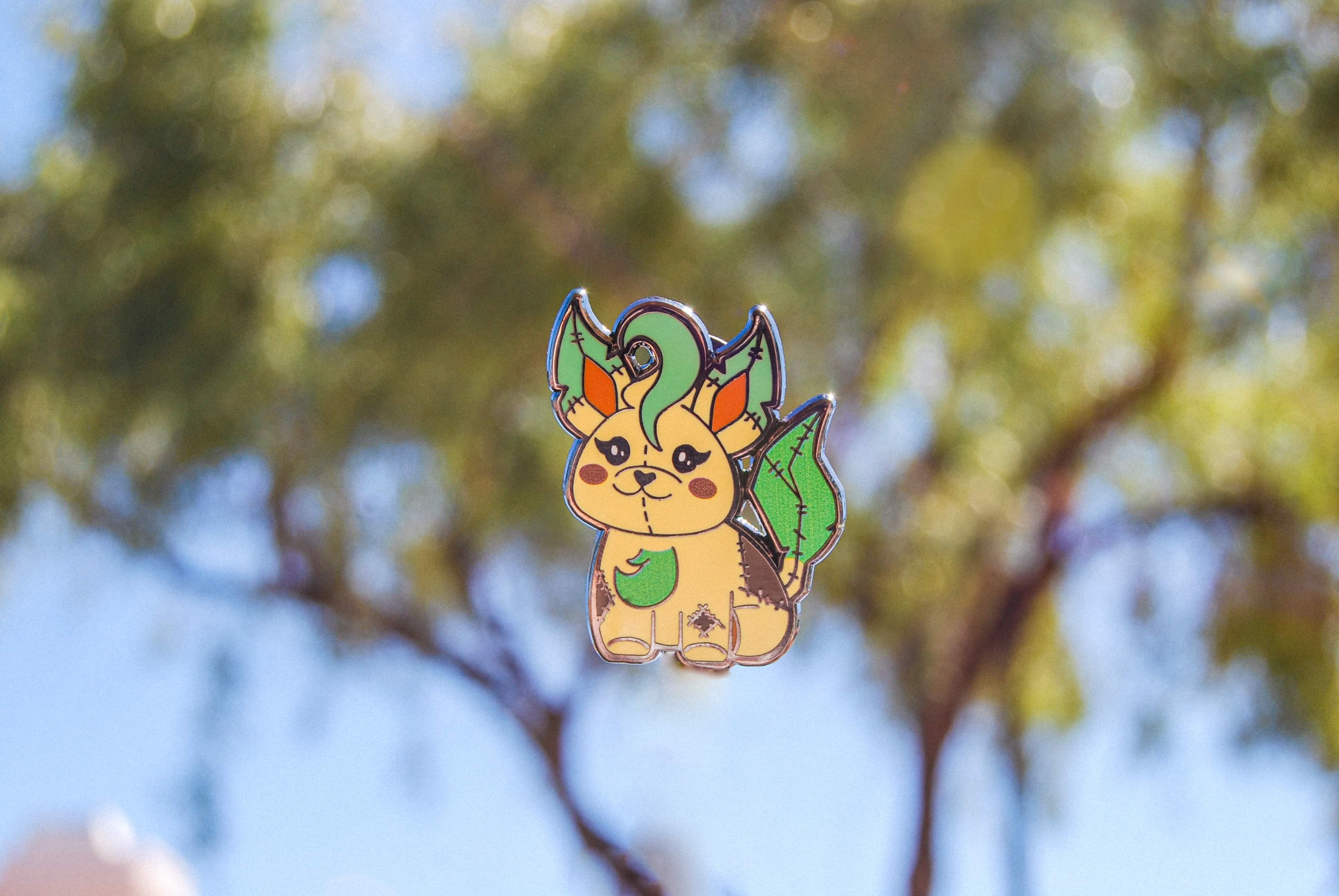 Grass Type Plusheelution Enamel Pin