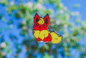 Fire Type Plusheelution Enamel Pin