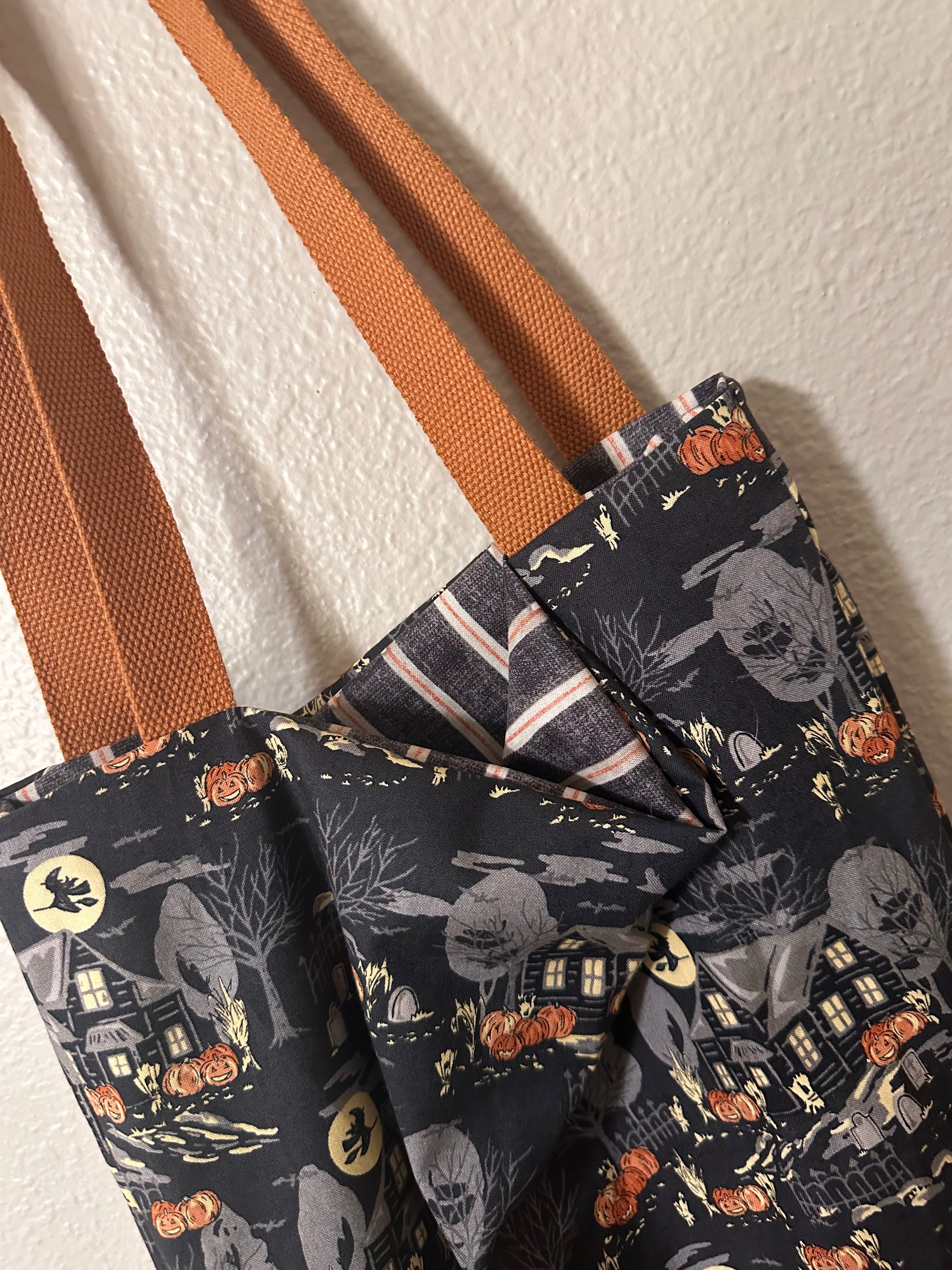 Black Haunted House Tote Bag