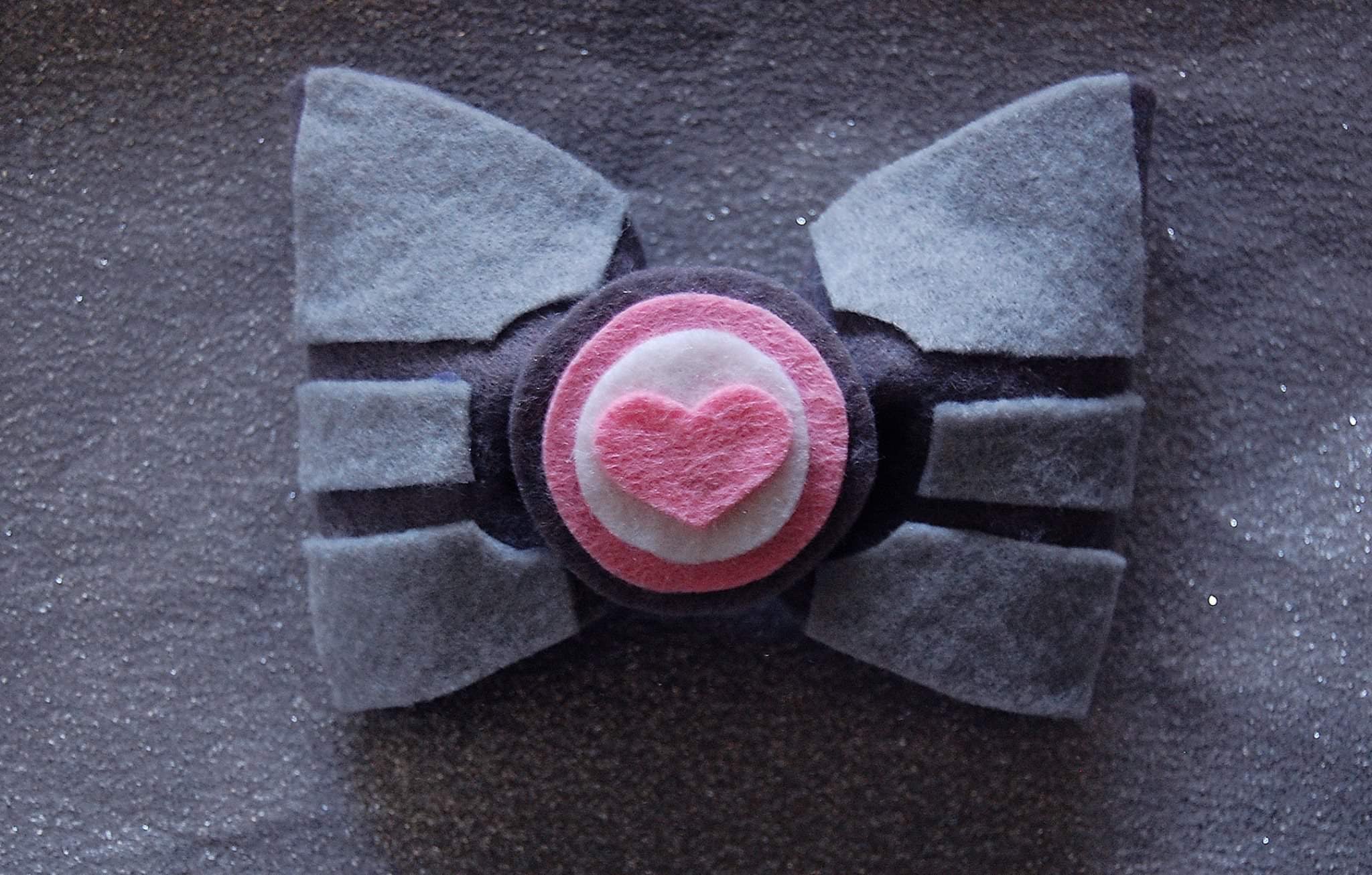 Companion Cube Inspired Bow