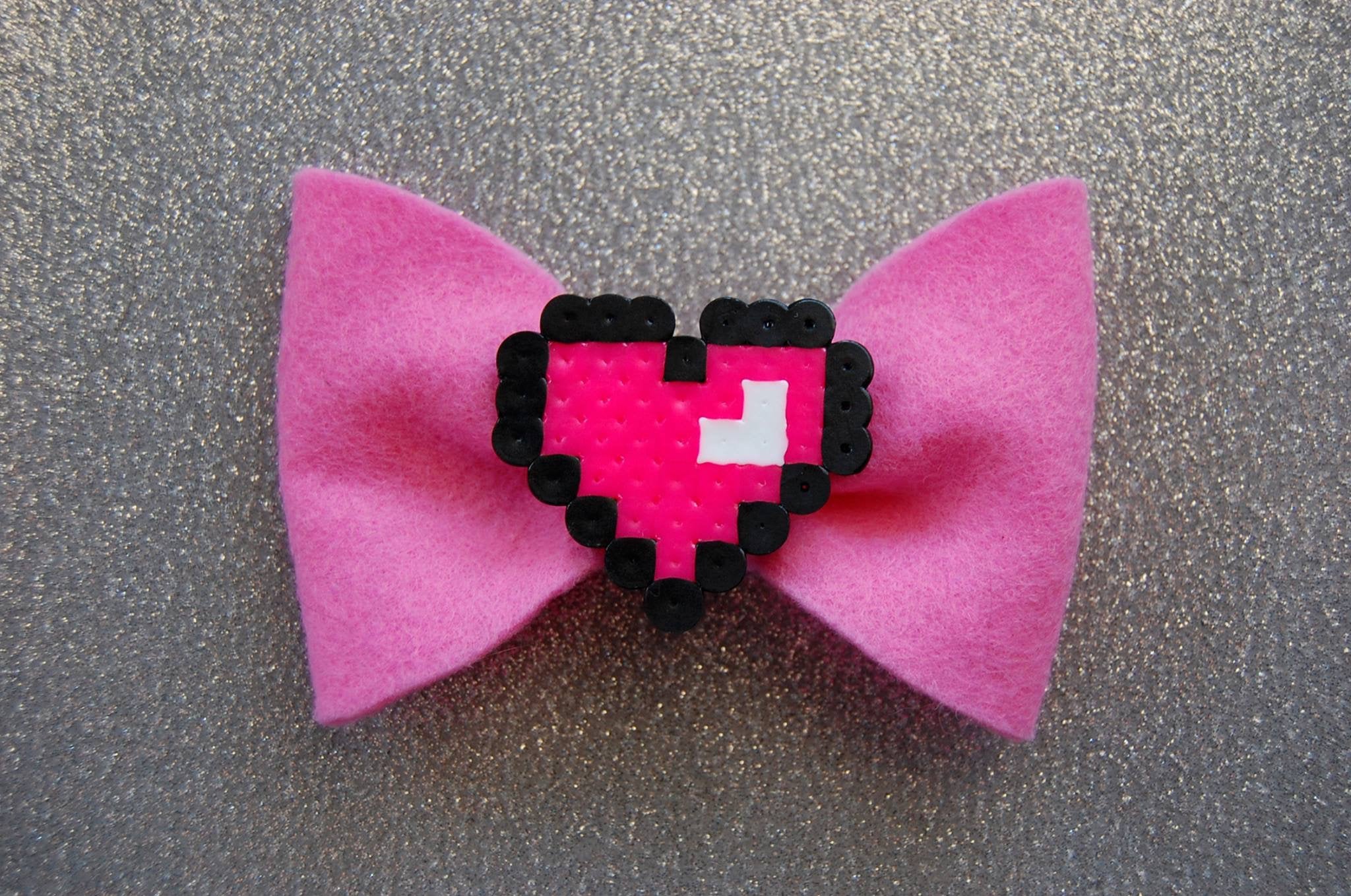 Pixel Heart Bow